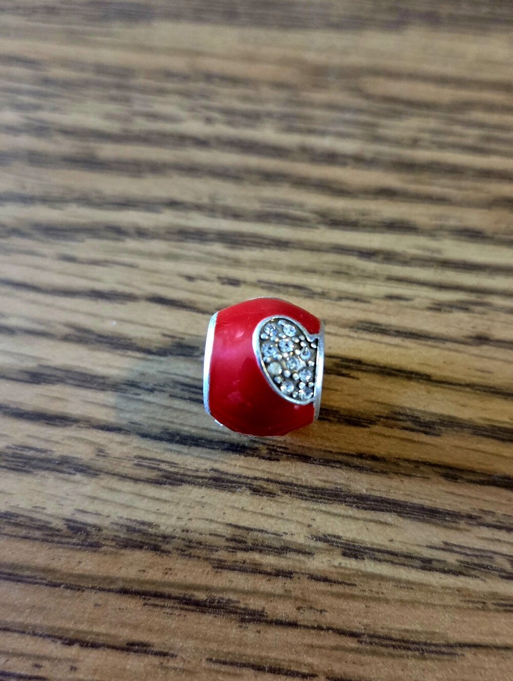 BRIGHTON "Blissful Heart" Red Enamel And Crystal Heart Charm TIMELESS! - Picture 2 of 6